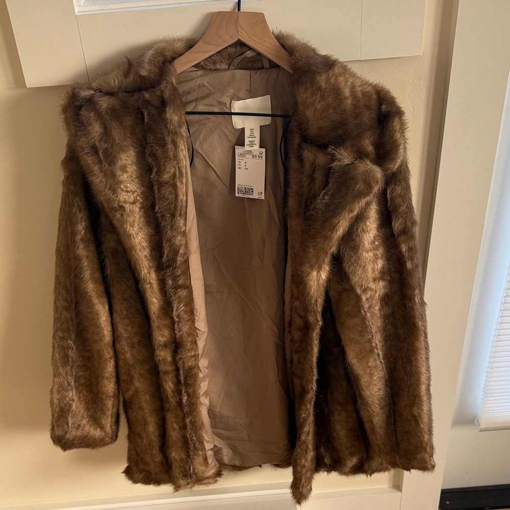 Brown Faux Fur Coat